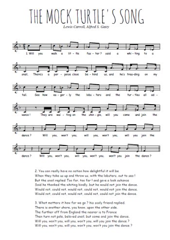 Mock turtle's song